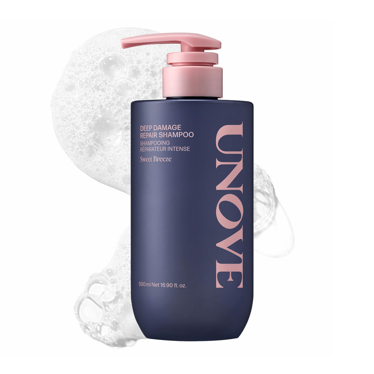 UNOVE front packaging showing 500ml bottle and label benefits