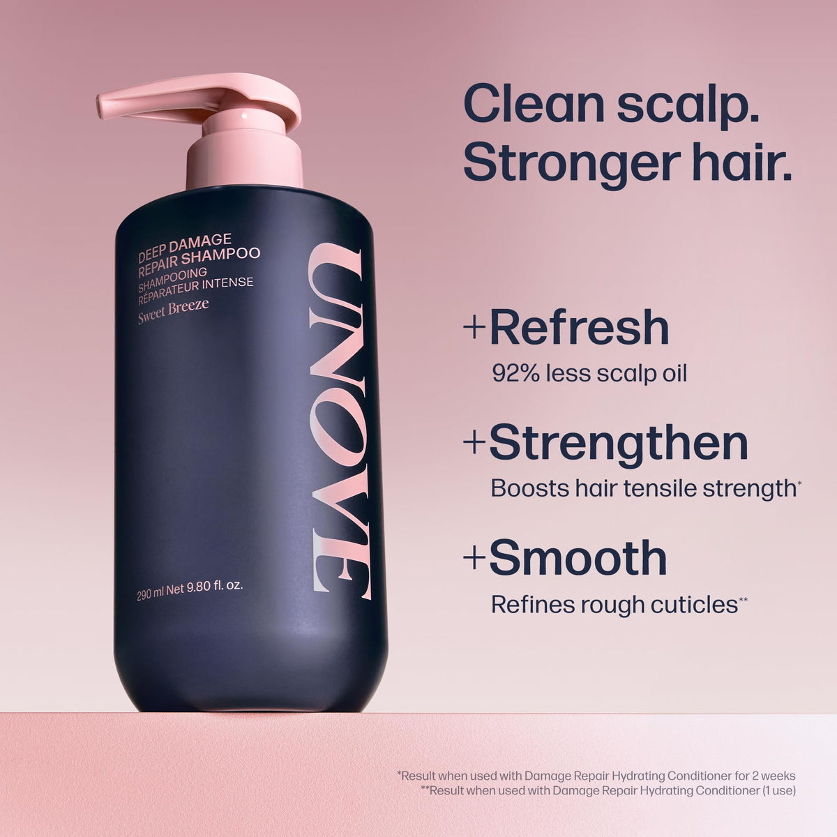 UNOVE creamy lather texture showing rich foam and gentle cleanse