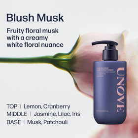 UNOVE styled hair lifestyle shot showing glossy, frizz-controlled finish