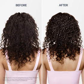 UNOVE hair before and after comparison showing smoother, softer hair benefit