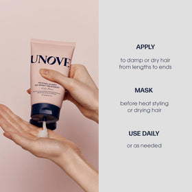 UNOVE creamy texture on hand demonstrating quick absorption and lightweight feel