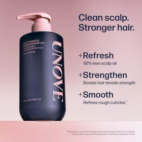 UNOVE pump and label close-up highlighting ingredient clarity and ease