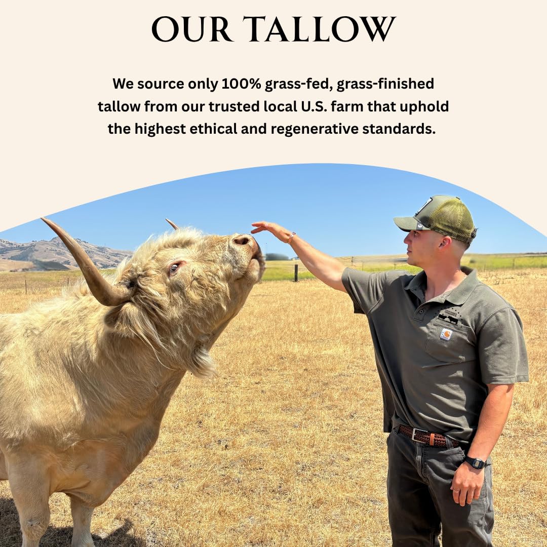 Untamed Organics flatlay of raw beeswax and grass-fed tallow showcasing natural sourcing and quality