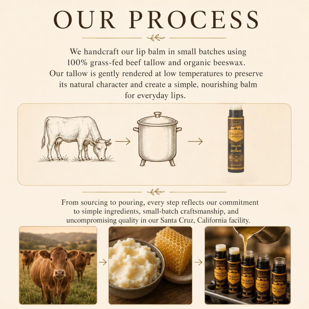 Untamed Organics 100% grass-fed tallow close-up illustrating nutrient-rich moisturizing benefit