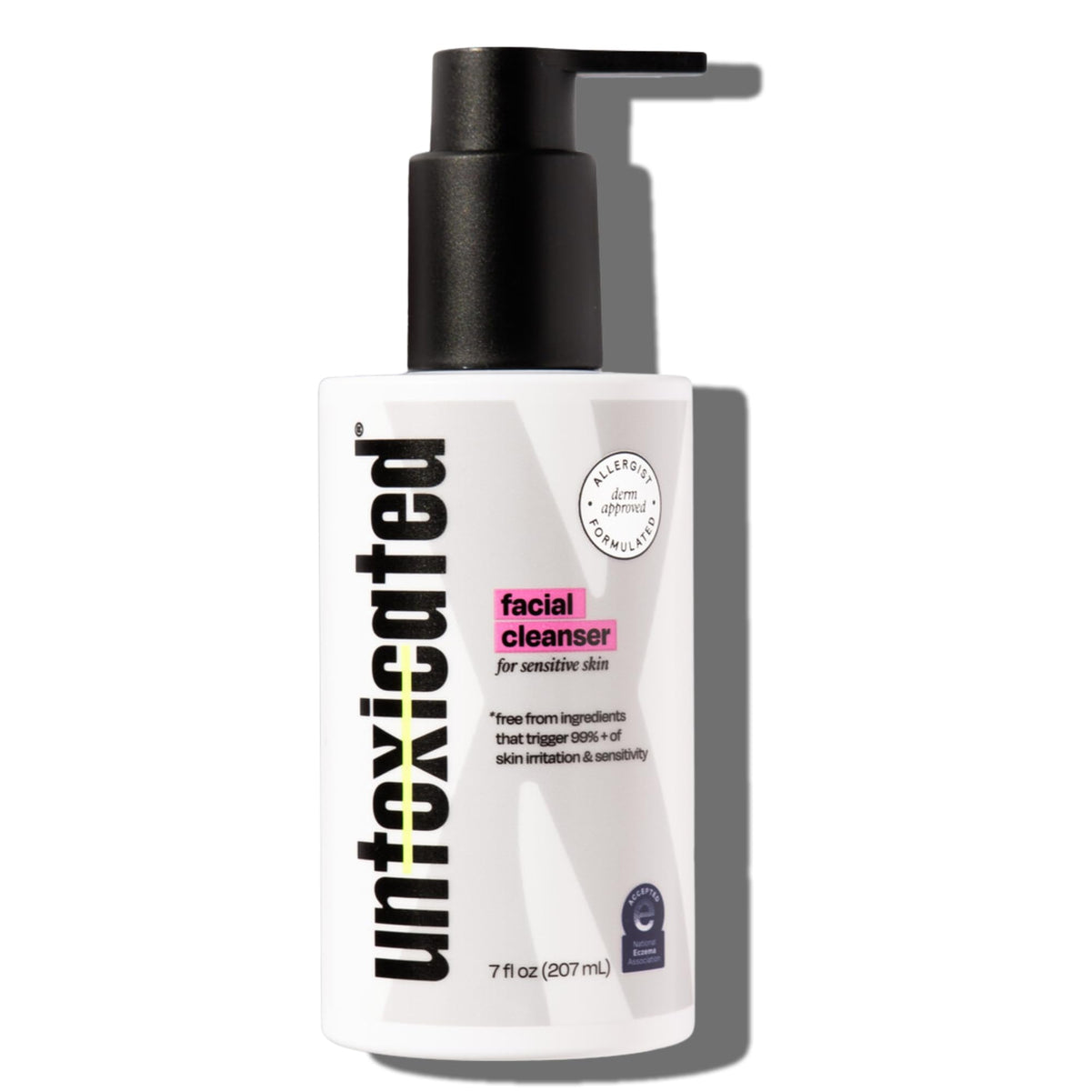 untoxicated front packaging showing gentle cleanser and benefits