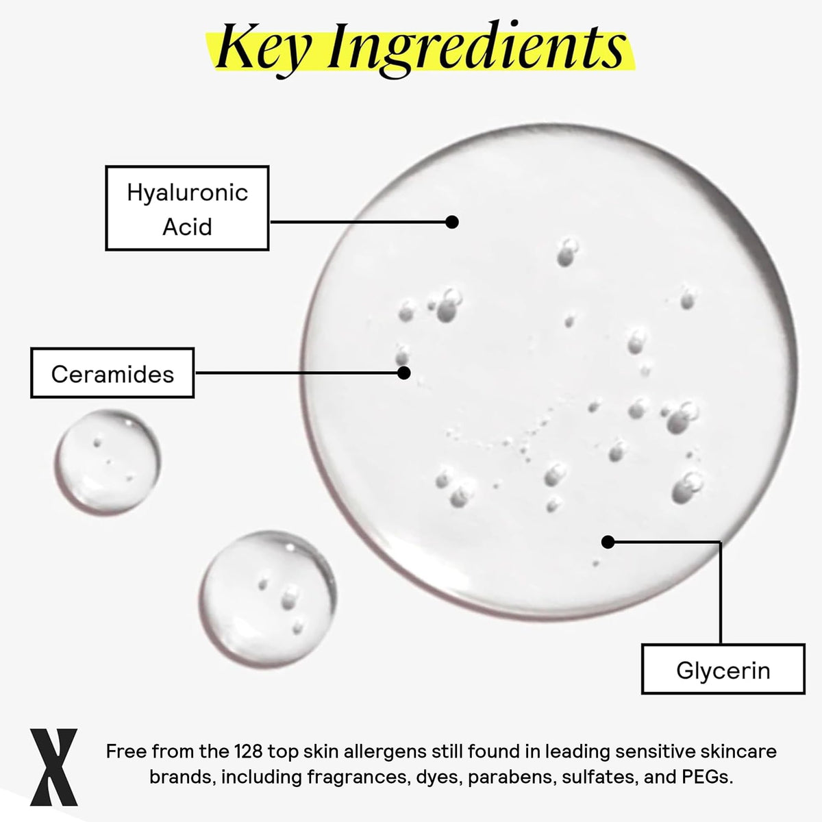 untoxicated close-up of ceramides and hyaluronic acid supporting barrier