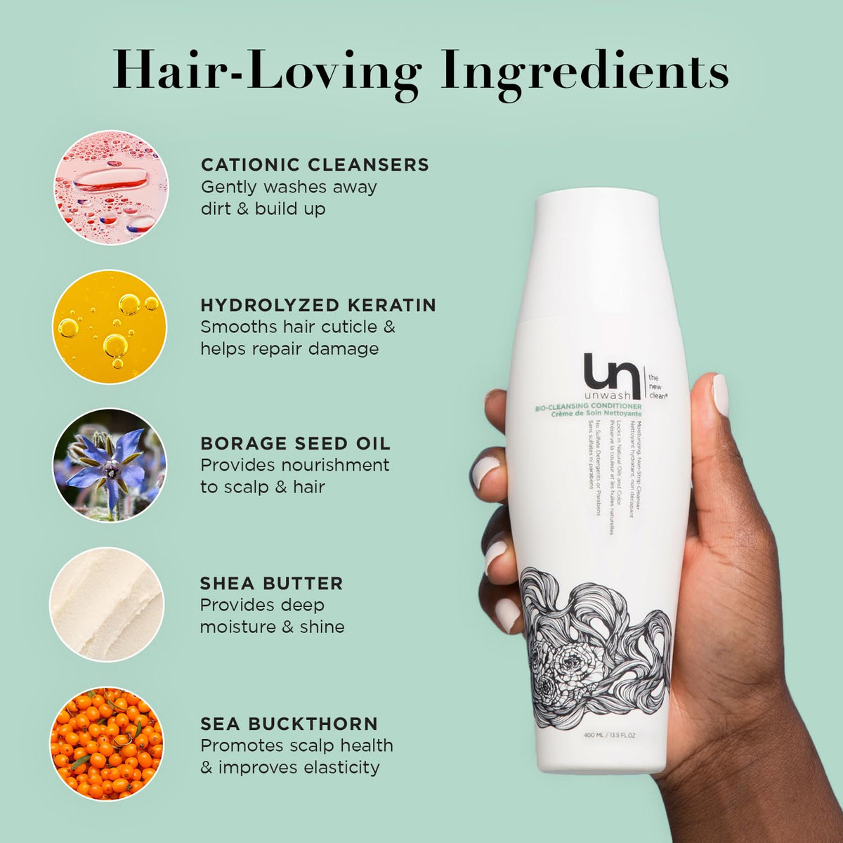 unwash shea ingredient close-up highlighting nourishing hydration benefits