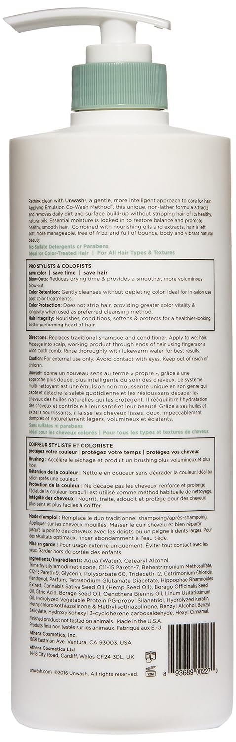 Unwash displayed on salon shelf suggesting professional-quality co-wash