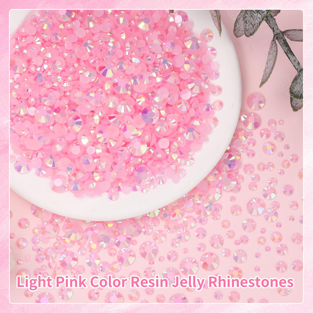 Uotey rhinestones next to a coin for scale, clarifies size choices