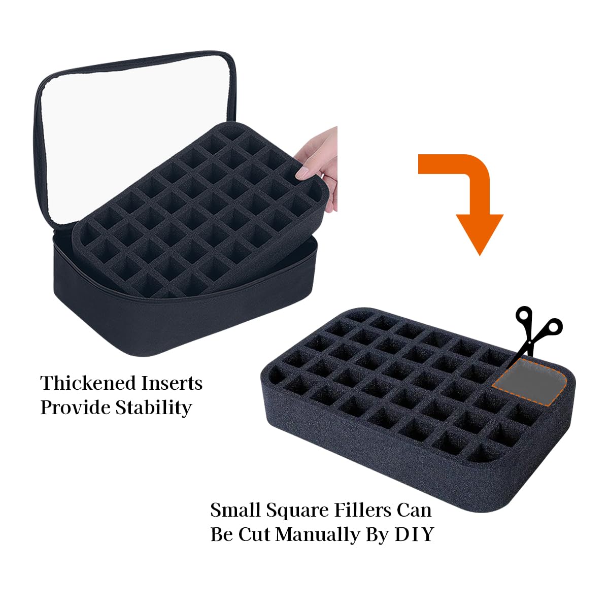 UOZL foam partition closeup highlights removable cushioning benefit