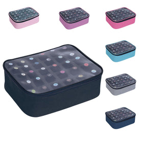 UOZL front view with clear top showing organized bottles and quick selection benefit