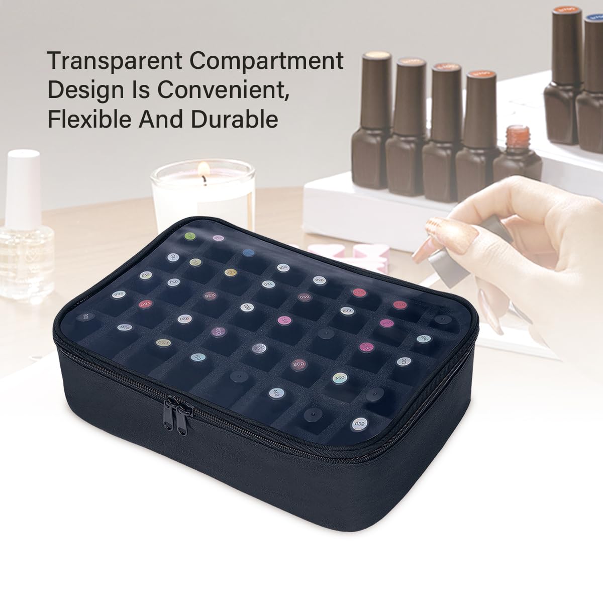 UOZL size comparison with hand shows compact travel-friendly benefit