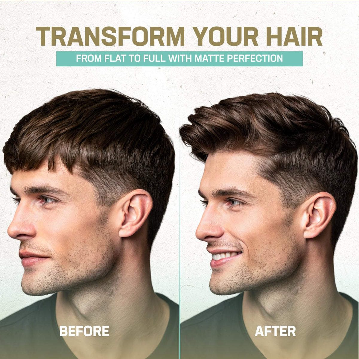 Uplift Provisions before and after comparison showing frizz control and shape