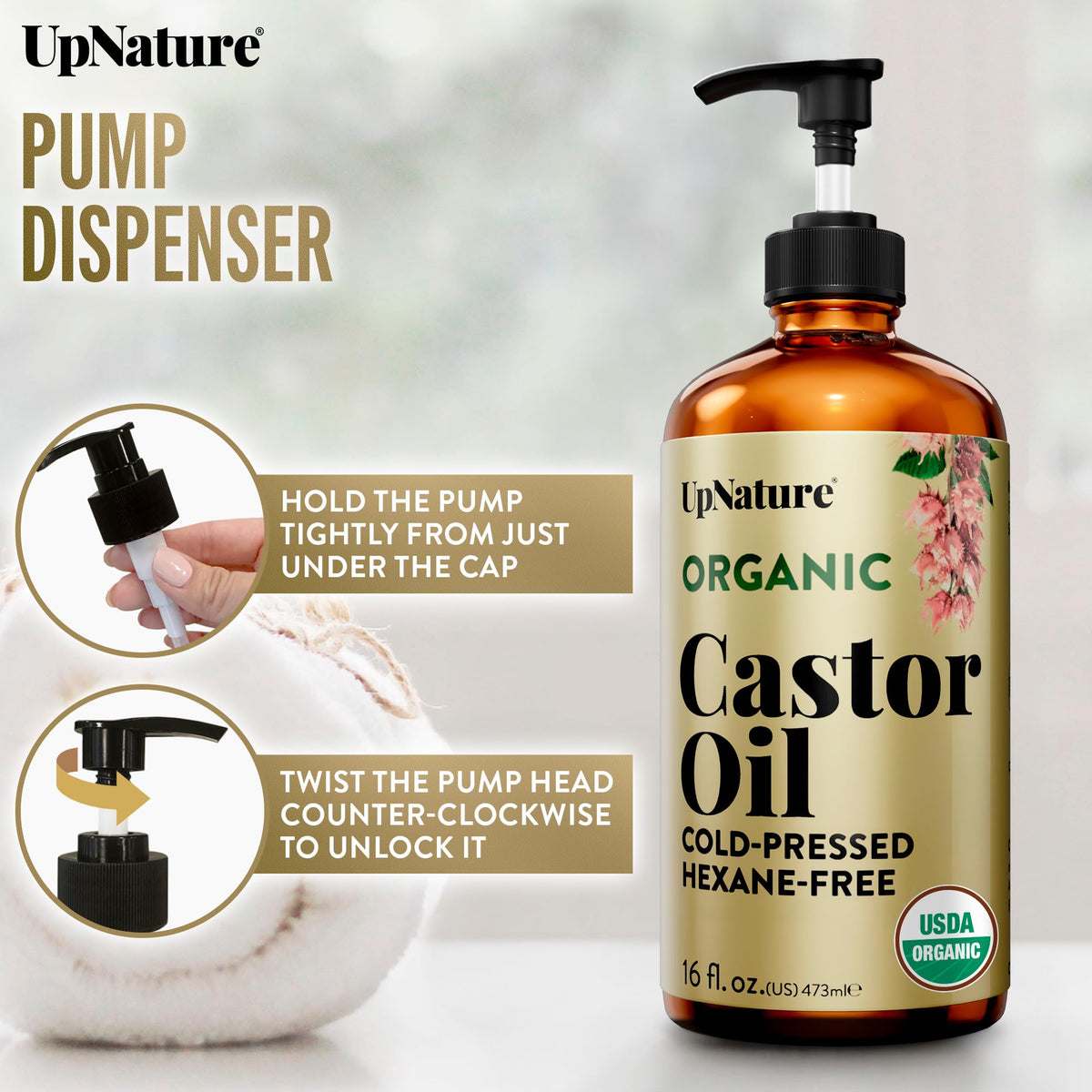 UpNature on bathroom vanity in routine setting for daily use