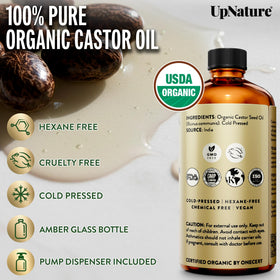 UpNature bottle beside hand for scale and easy storage reference