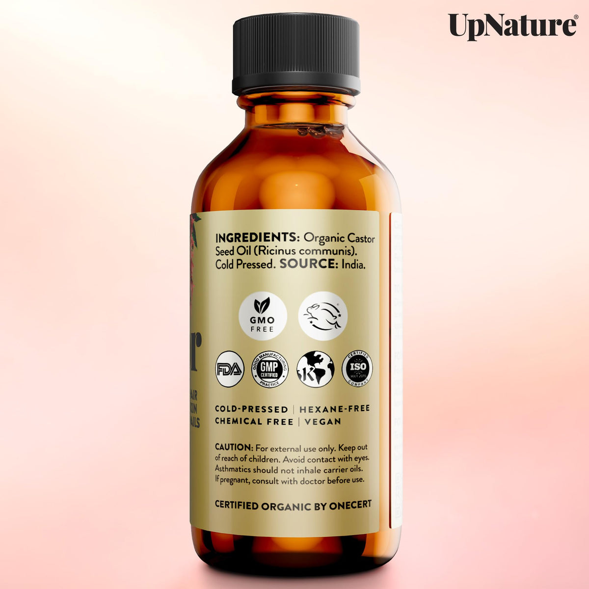 UpNature serum staged on vanity conveying natural routine and sustainable packaging
