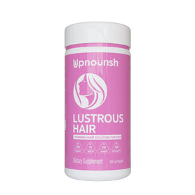UpNourish front packaging showing bottle and 90 ct, highlights complete formula
