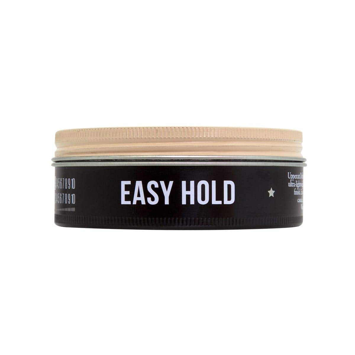 Uppercut Deluxe 90g jar side label displaying size and matte finish benefit