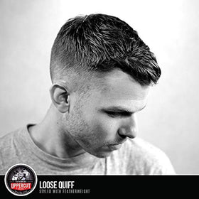 UPPERCUT DELUXE in a barbershop setting showing professional finish and daily-use benefit