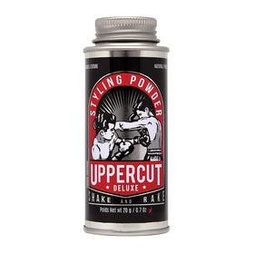 UPPERCUT DELUXE front jar showing label and compact packaging for easy travel