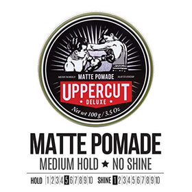 UPPERCUT DELUXE on barber counter demonstrating professional grooming results