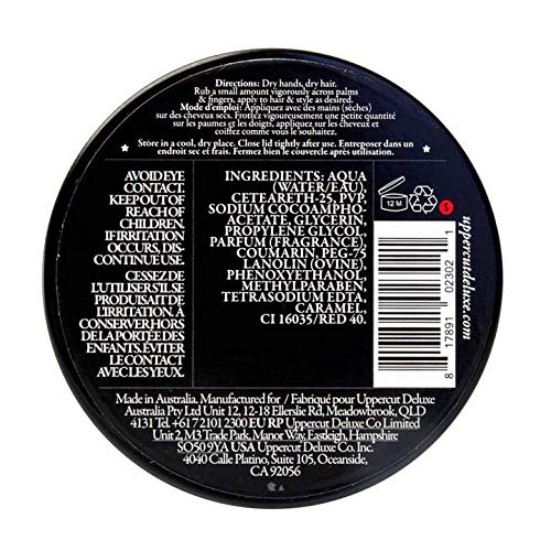 UPPERCUT DELUXE open jar texture close-up highlighting smooth, workable paste