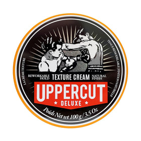 UPPERCUT DELUXE front tube shot showing clean matte packaging and clear product identity