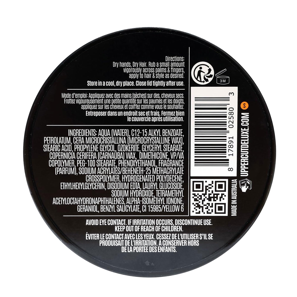 UPPERCUT DELUXE on bathroom counter in lifestyle scene conveying refined grooming ritual