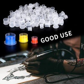 UPTATSUPPLY cups arranged on an artist workstation to speed workflow