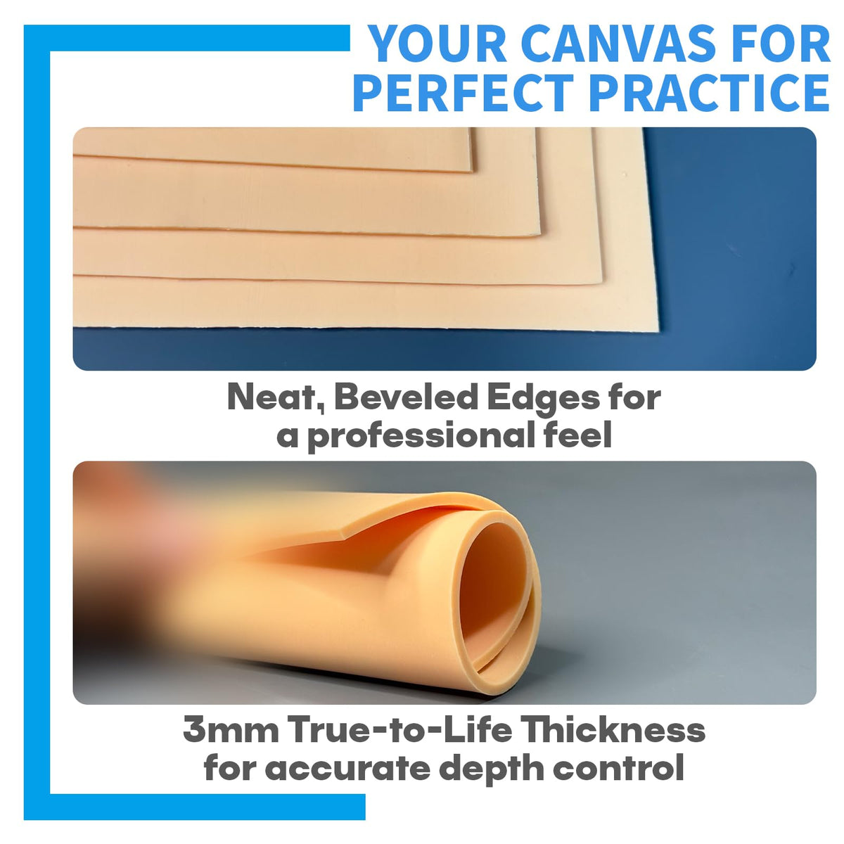 UPTATSUPPLY double-sided sheet displayed to show twice the practice area