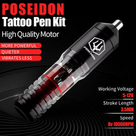 UPTATSUPPLY POSEIDON inks and ink caps laid out for convenient mixing and hygiene