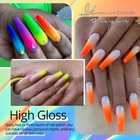 UR SUGAR bottle window close-up revealing true polish color for accurate shade choices