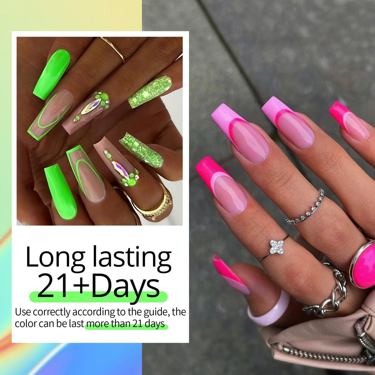 UR SUGAR hot pink swatch on nail tip showcasing pigment payoff and glossy finish