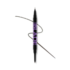 Urban Decay Brow Blade front packaging showing shade Blackout and benefits