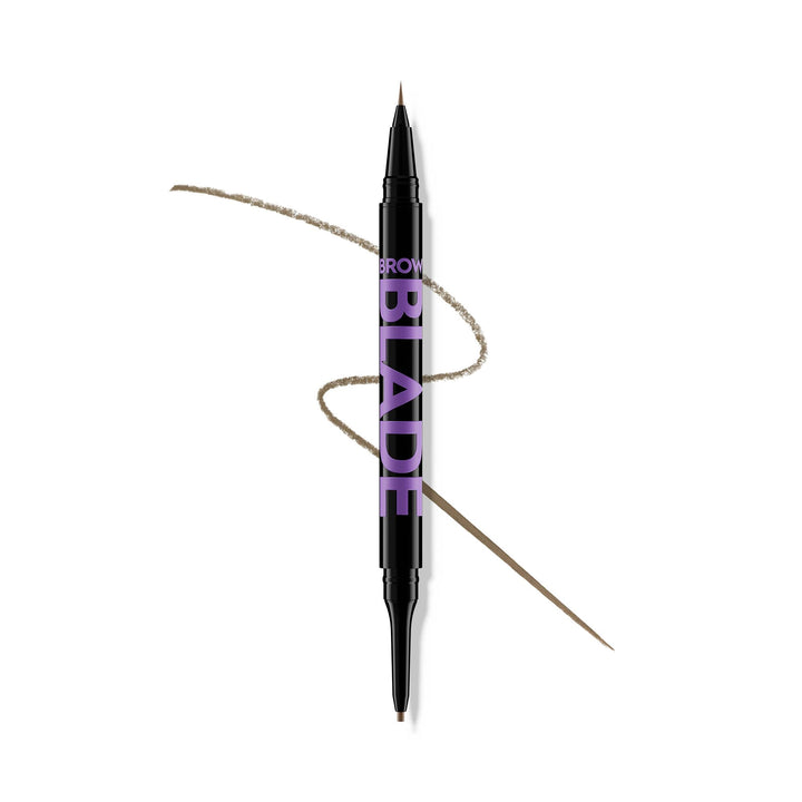 Urban Decay Brow Blade front packaging showing product and shade benefit