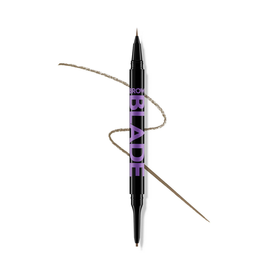 Urban Decay Brow Blade front packaging showing product and shade benefit