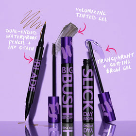 Urban Decay Brow Blade on vanity mirror styled to show everyday brow routine