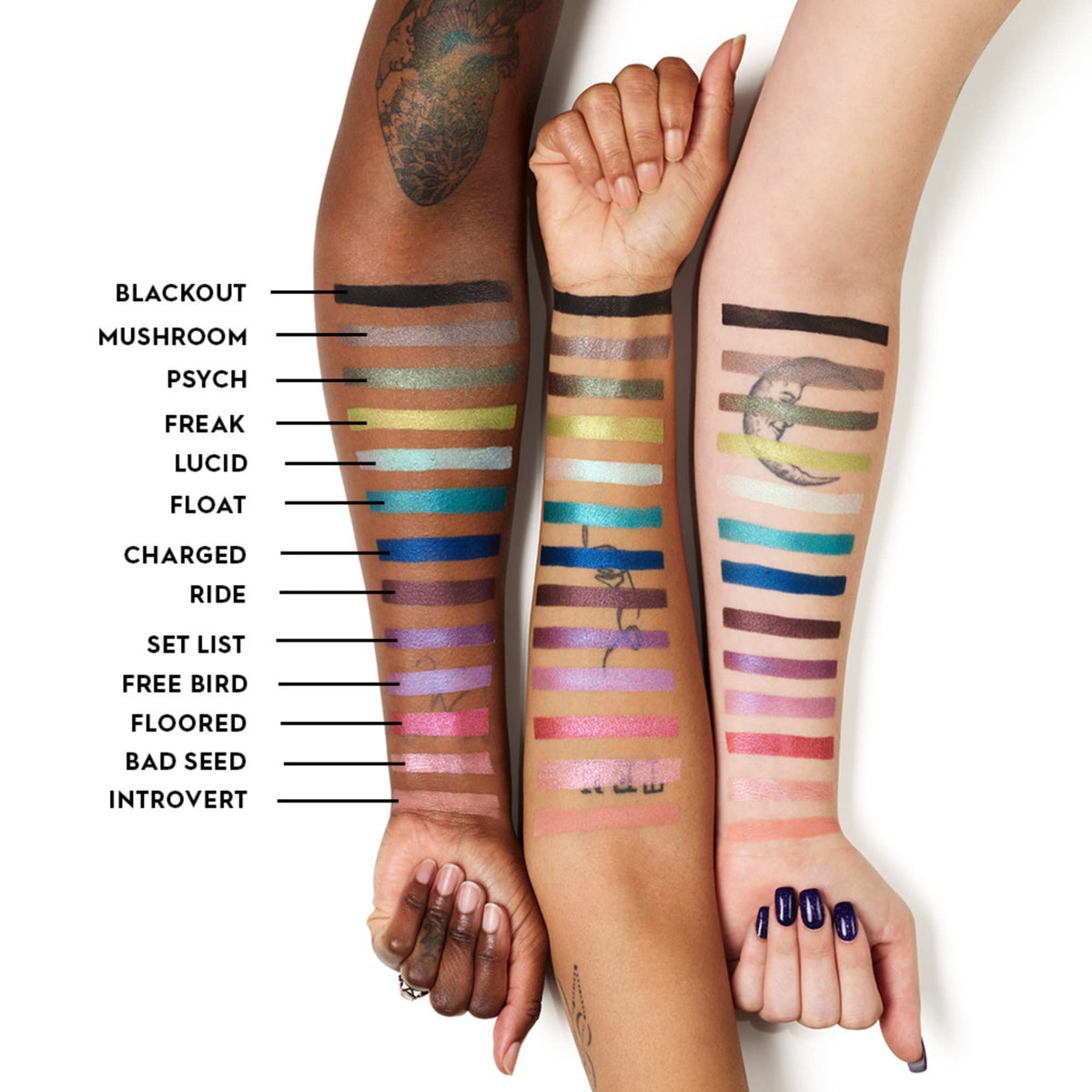 Urban Decay finished eye makeup in evening setting for long-lasting drama