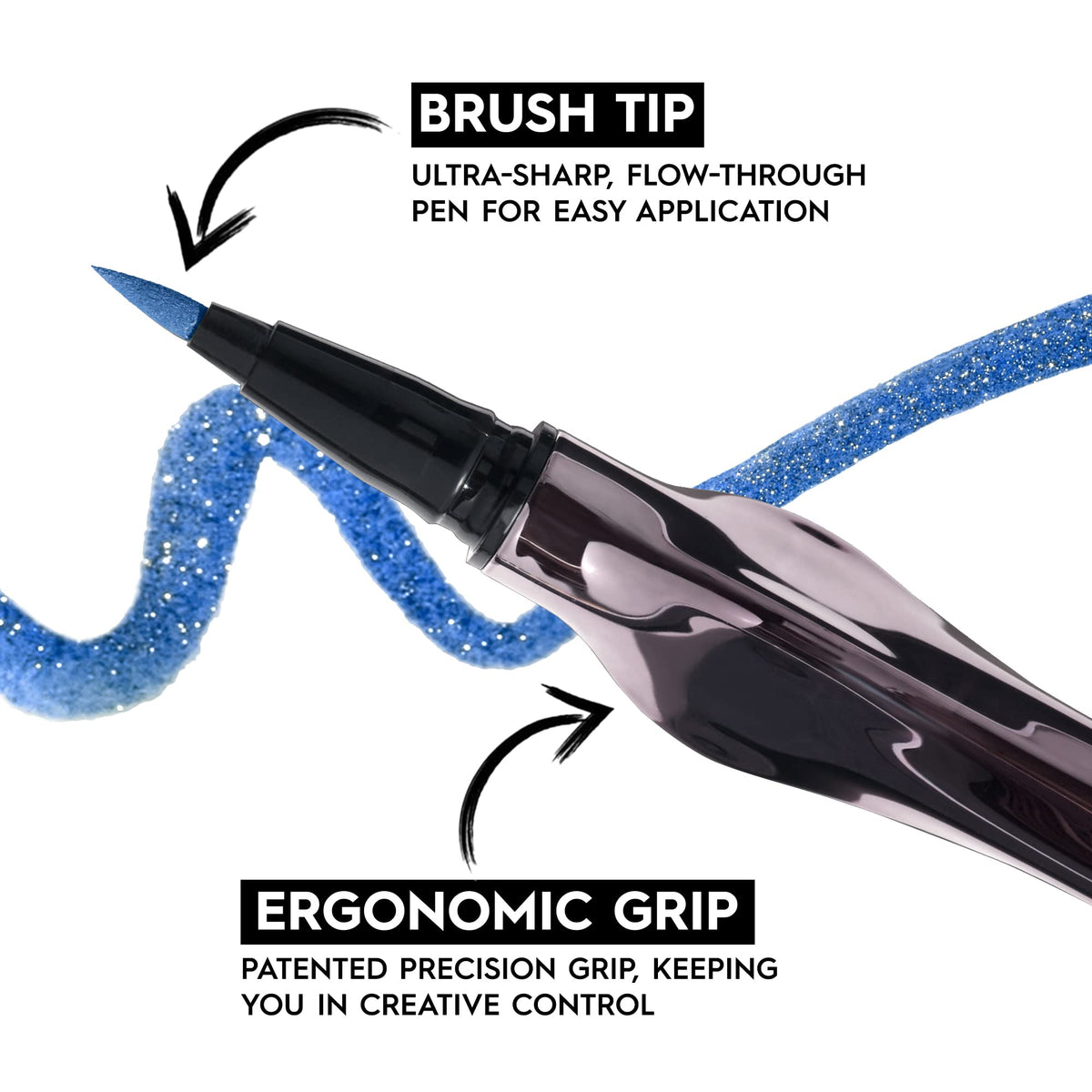 URBAN DECAY flow-through ink detail illustrating consistent pigment delivery