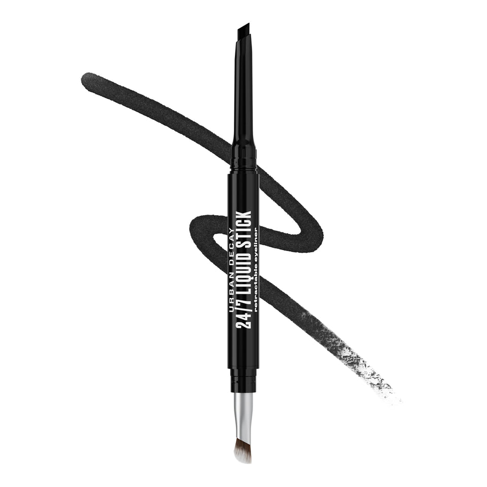 Urban Decay 24/7 Liquid Stick front packaging showing Melted Onyx and benefits