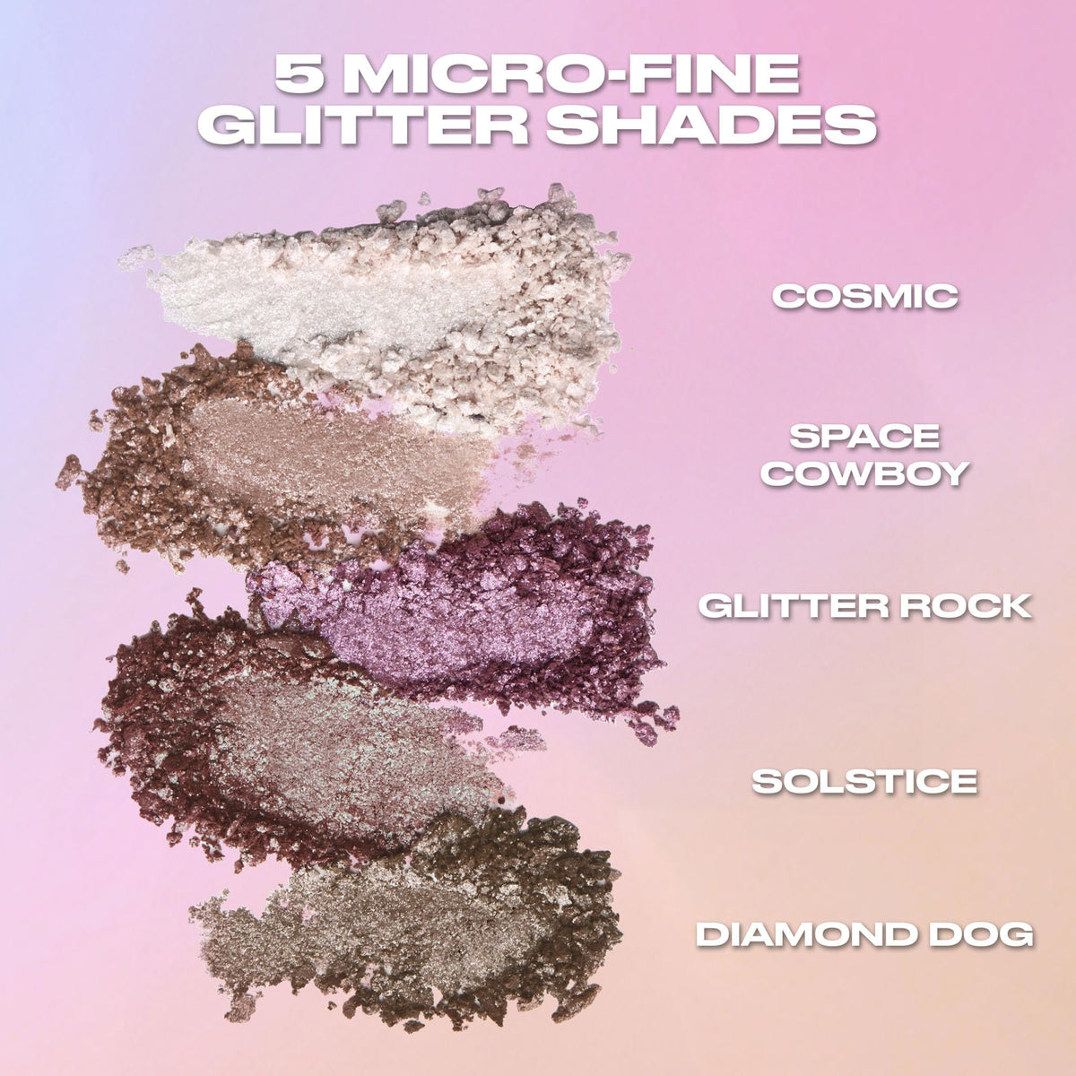 Urban Decay Moondust wet application showing foil-like intensity for high-impact metallic effect