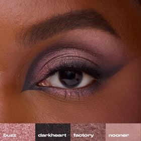URBAN DECAY styled on vanity with brushes, demonstrating everyday to evening makeup versatility