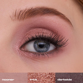 URBAN DECAY matte shades blended on brush to show soft payoff and seamless transitions