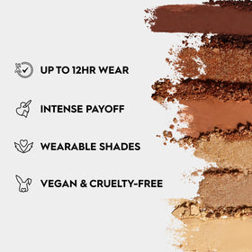URBAN DECAY close-up pans highlighting texture and rich pigment payoff