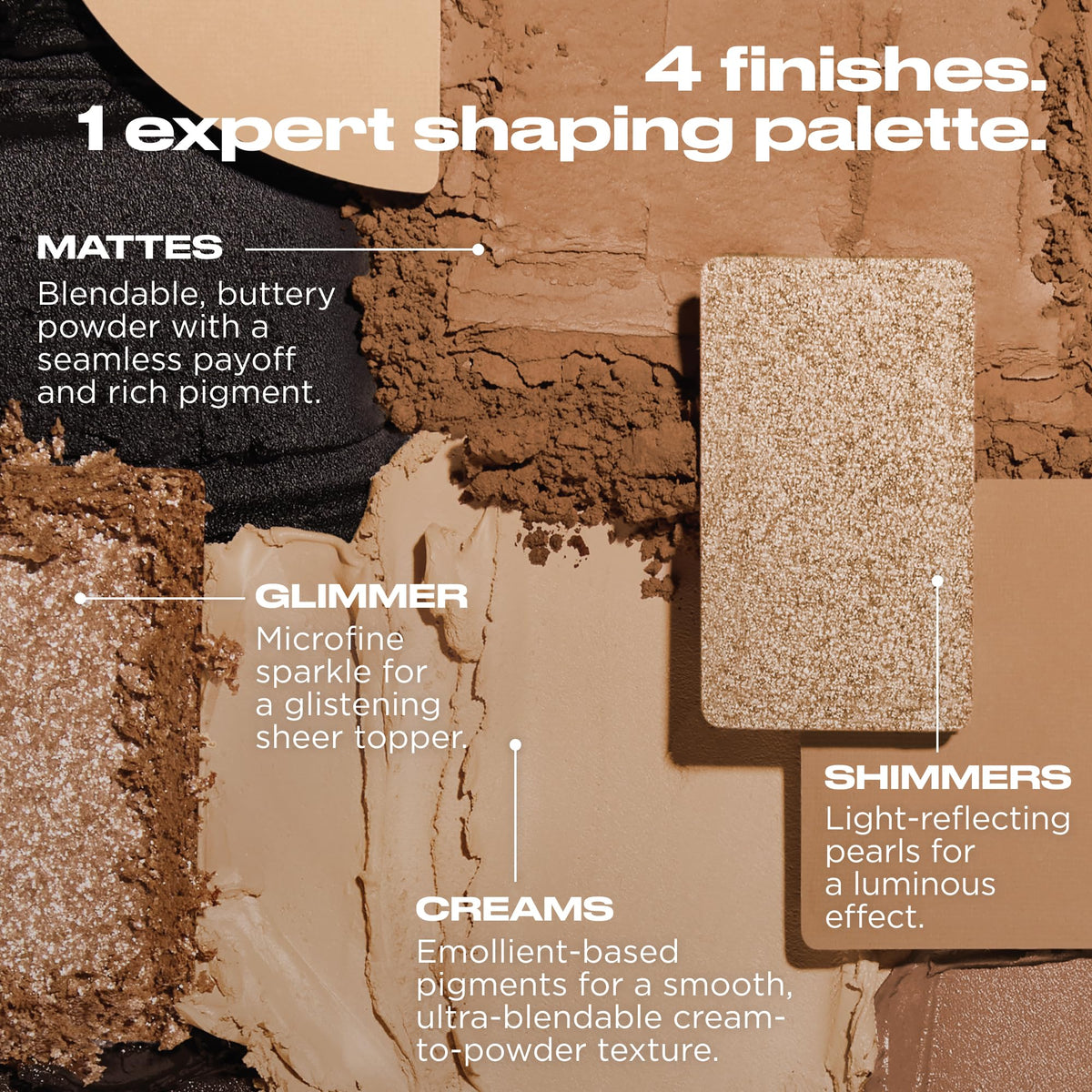 Urban Decay palette in use applying warm tones to eyelid for cohesive eye definition benefit