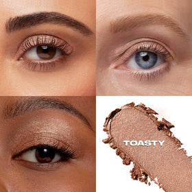 Urban Decay Naked Toasty texture close-up highlighting creamy finish and easy blend