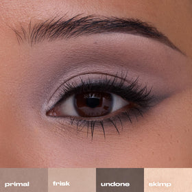 URBAN DECAY eyeshadow applied with brush demonstrating even application and blend