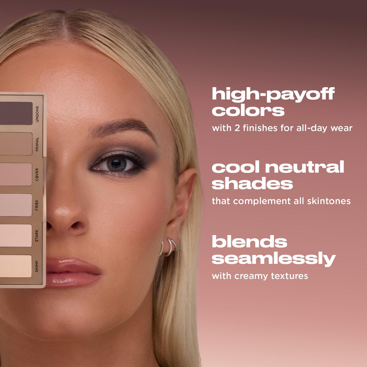 URBAN DECAY open palette displaying six matte neutral pans for versatile looks