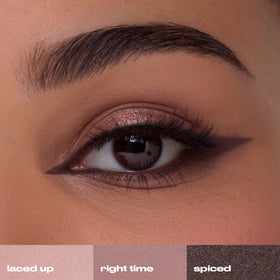 URBAN DECAY fingertip applying a shimmer shade from Naked 3 Mini showing intense color pickup