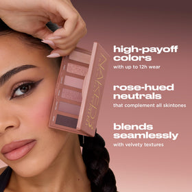URBAN DECAY Naked 3 Mini open with mirror demonstrating on-the-go application convenience